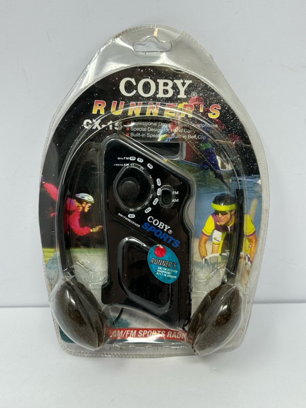 NEW!! Vintage 1995 COBY CX-15 Runners Edition AM/FM Sports Radio W/Headphones Y9